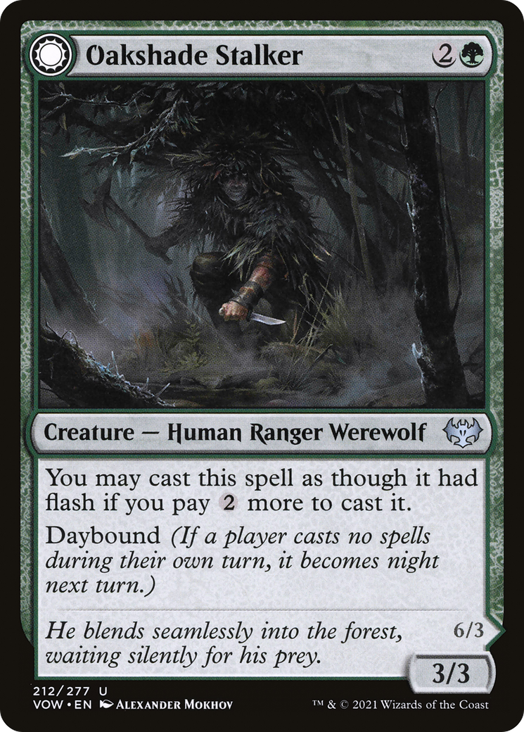 Oakshade Stalker (VOW-212) - Innistrad: Crimson Vow: (Double Faced Transform) Foil