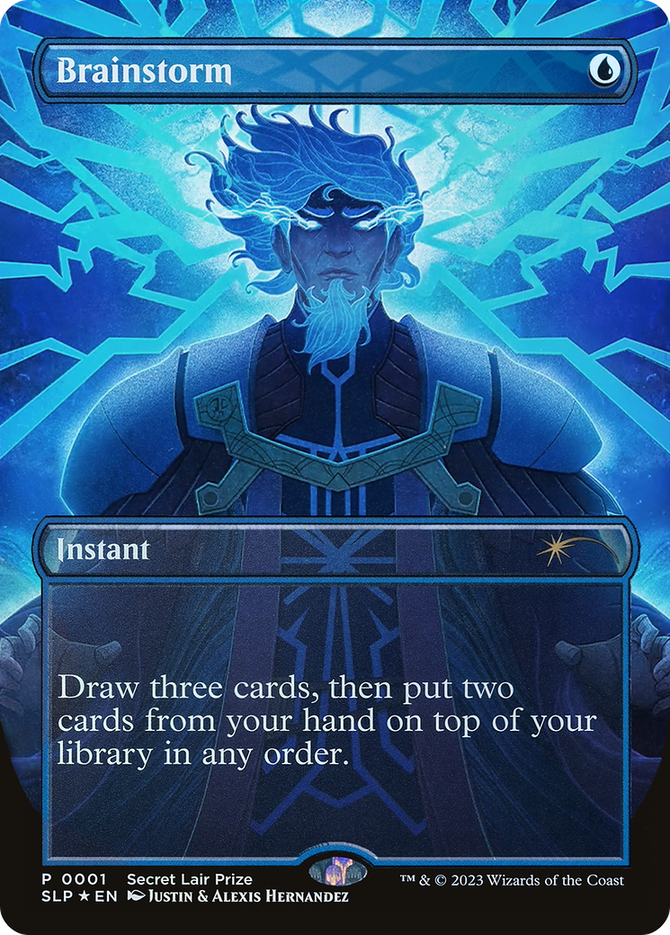 Brainstorm (SLP-001) - Secret Lair Showdown (Borderless) Foil