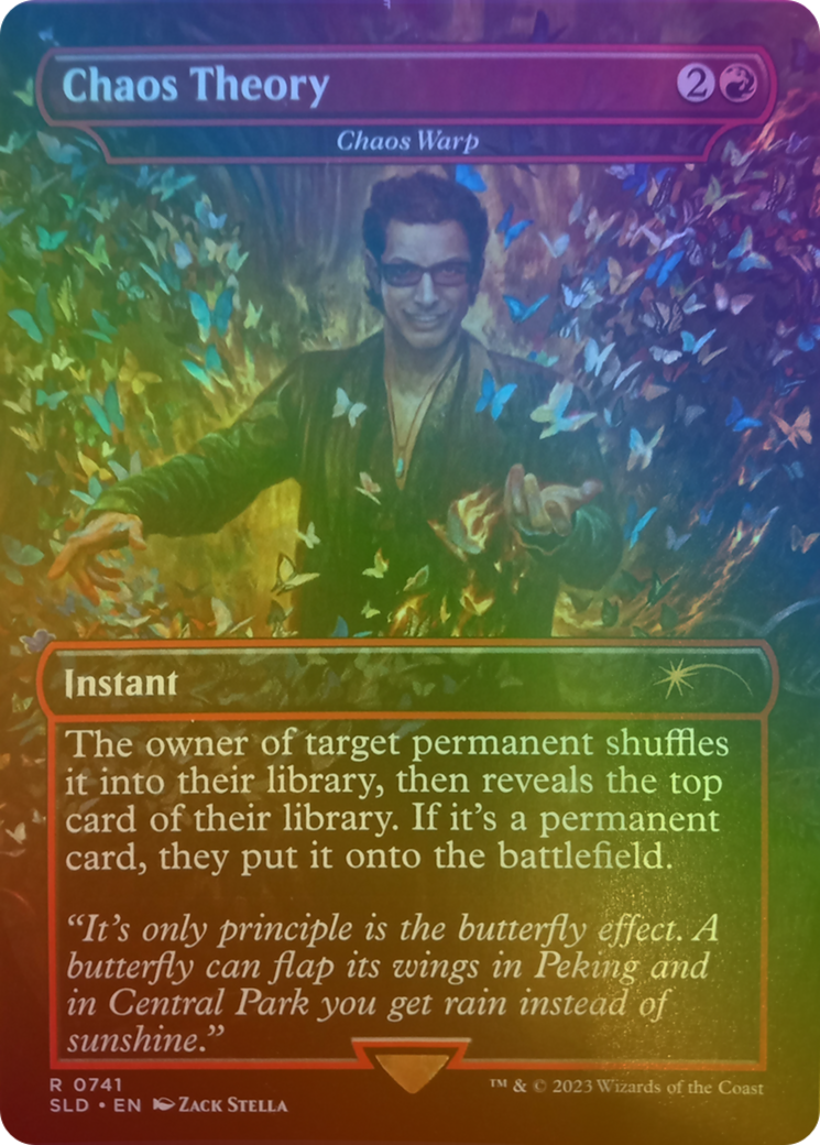 Chaos Theory - Chaos Warp (Rainbow Foil) (SLD-741) - Secret Lair Drop / Chaos Theory (Borderless) Foil