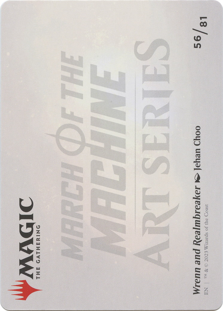 Wrenn and Realmbreaker // Wrenn and Realmbreaker (AMOM-056) - March of the Machine Art Series (Borderless) Foil