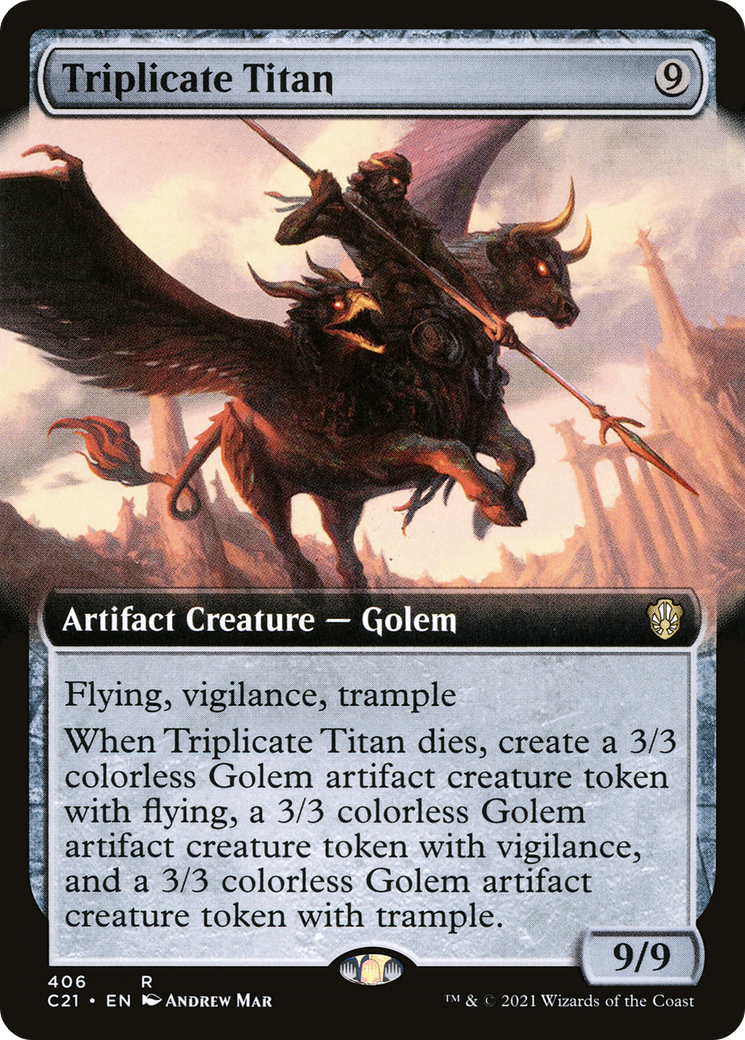 Triplicate Titan (Extended Art) (C21-406) - Commander 2021: (Extended Art)