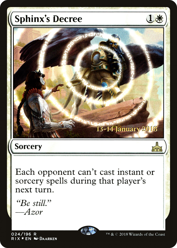 Sphinx's Decree (PRE-024) - Rivals of Ixalan Promos Foil
