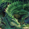 Lurking Green Dragon // Lurking Green Dragon (ACLB-001) - Battle for Baldur's Gate Art Series (Borderless) Foil