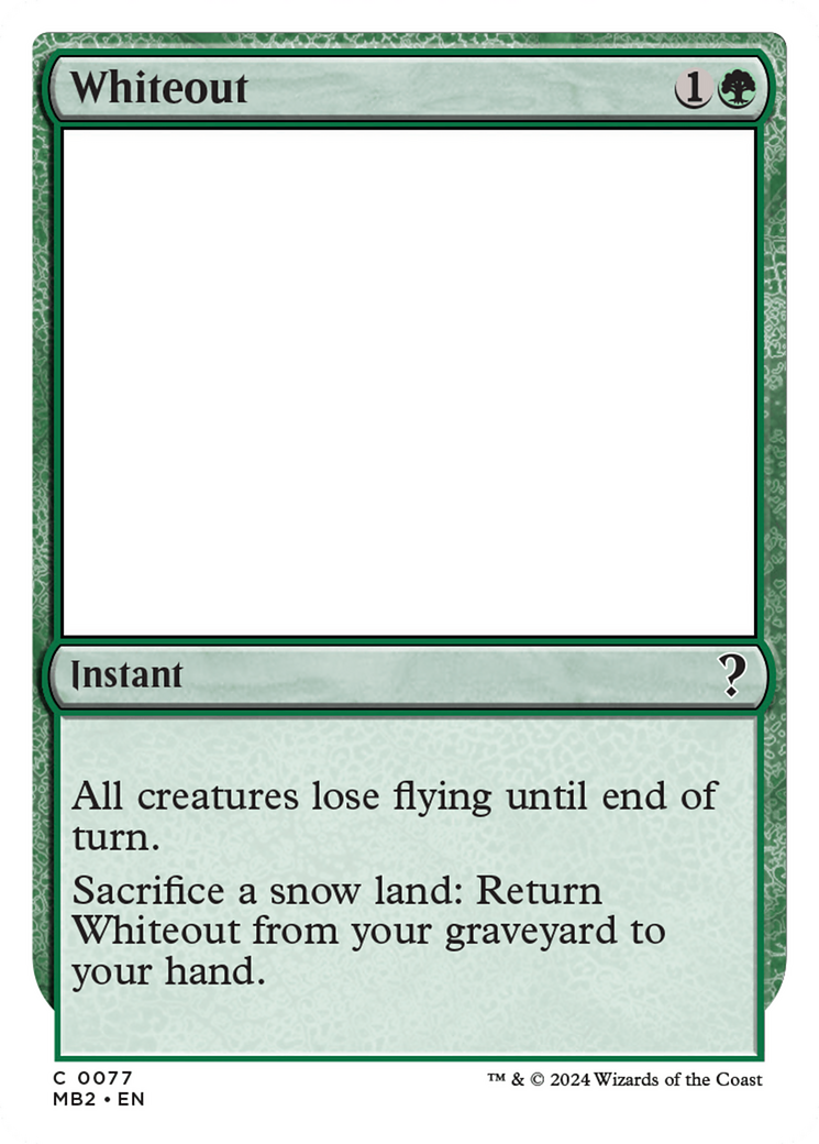 Whiteout (White Border) (MB2-077) - Mystery Booster 2