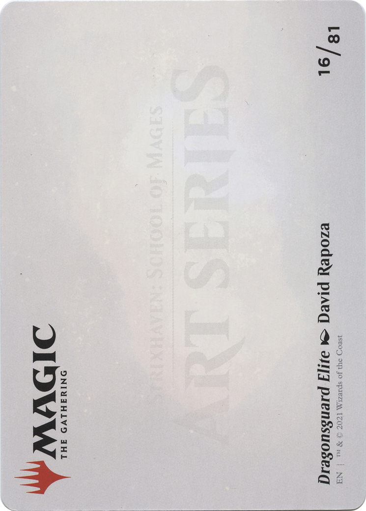 Dragonsguard Elite // Dragonsguard Elite (ASTX-016) - Strixhaven Art Series (Borderless) Foil