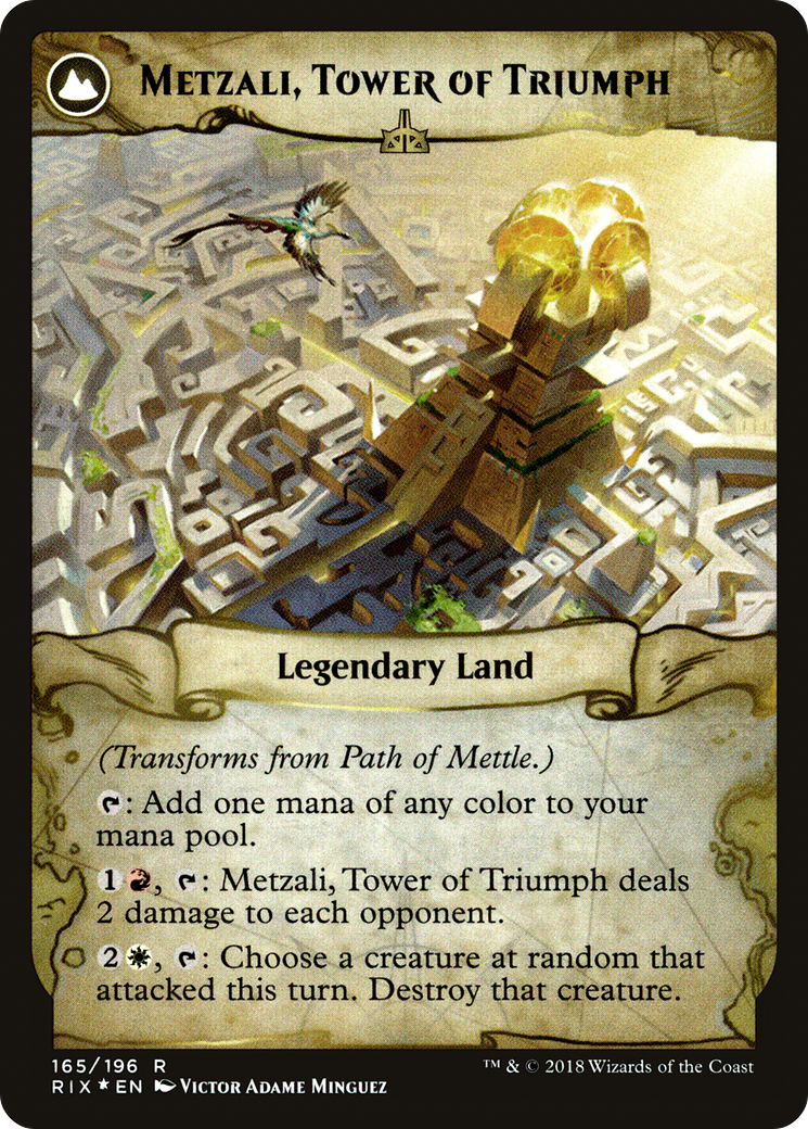 Path of Mettle (PRE-165) - Rivals of Ixalan Promos: (compasslanddfc) Foil