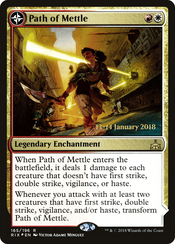 Path of Mettle (PRE-165) - Rivals of Ixalan Promos: (compasslanddfc) Foil