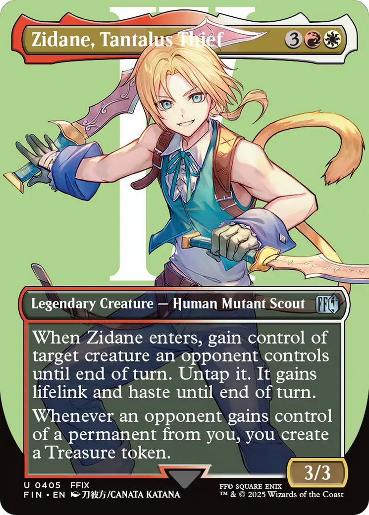 Zidane, Tantalus Thief (Borderless) (FIN-405) - FINAL FANTASY (Borderless) Foil