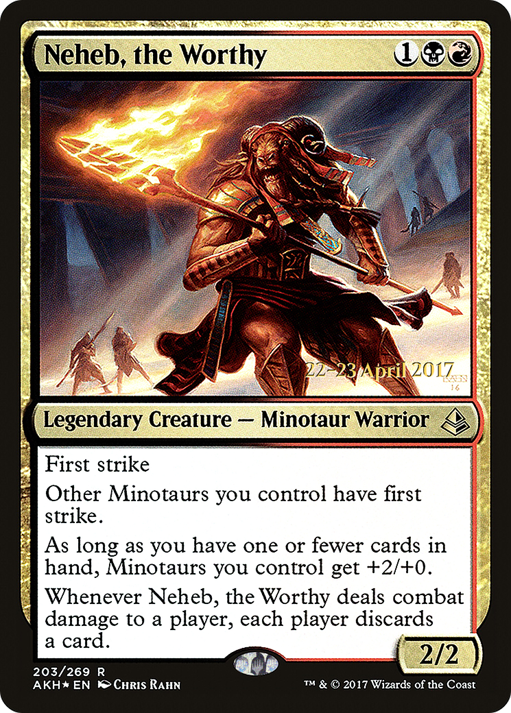Neheb, the Worthy (PRE-203) - Amonkhet Promos Foil