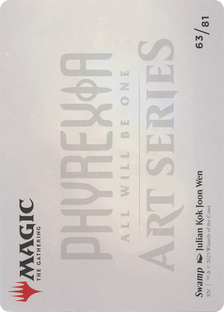 Swamp // Swamp (AONE-063) - Phyrexia: All Will Be One Art Series (Borderless)