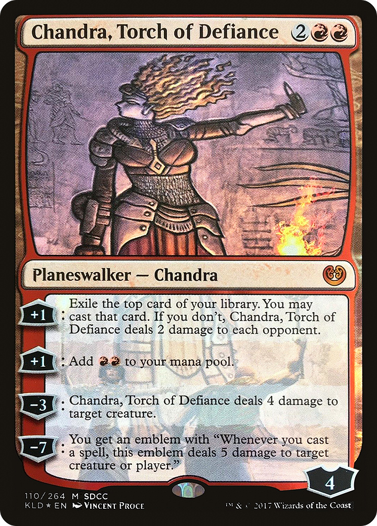 Chandra, Torch of Defiance (SDCC 2017 Exclusive) (MEDIA-110) - San Diego Comic-Con 2017 Foil