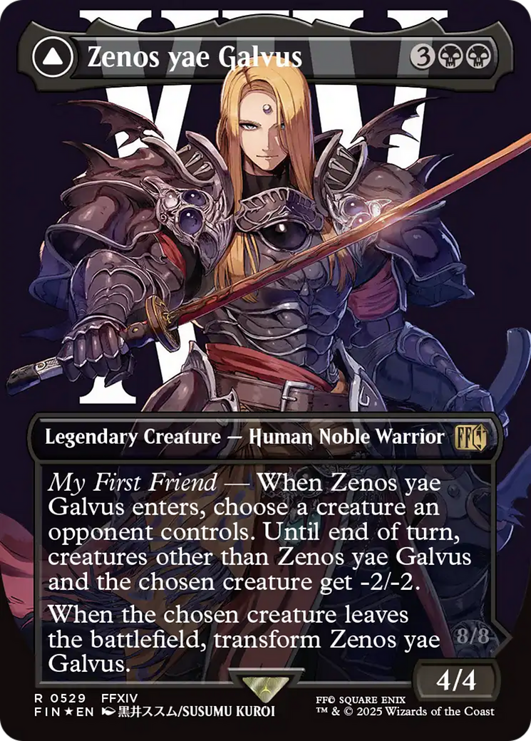 Zenos yae Galvus (Borderless) (Surge Foil) (FIN-529) - FINAL FANTASY (Borderless) Foil