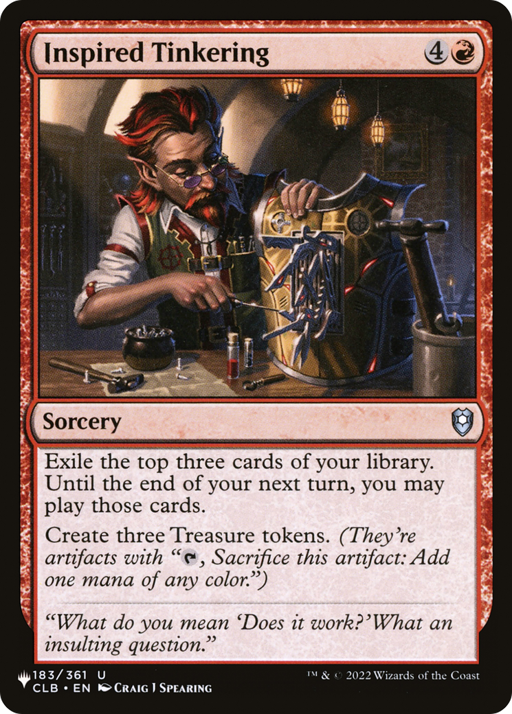 Inspired Tinkering (LIST-183/361) - The List
