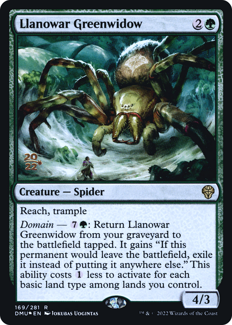 Llanowar Greenwidow (PRE-169) - Dominaria United Promos Foil