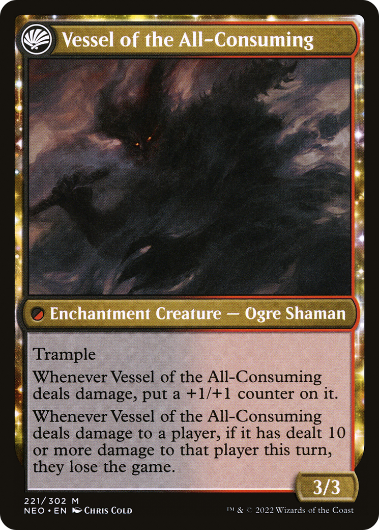 Hidetsugu Consumes All (NEO-221) - Kamigawa: Neon Dynasty: (fandfc, enchantment)