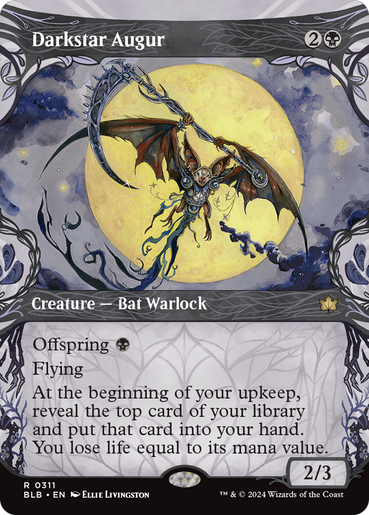 Darkstar Augur (Showcase) (BLB-311) - Bloomburrow: (Showcase) (Borderless) Foil
