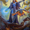 Kasmina, Enigma Sage // Kasmina, Enigma Sage (ASTX-029) - Strixhaven Art Series (Borderless)