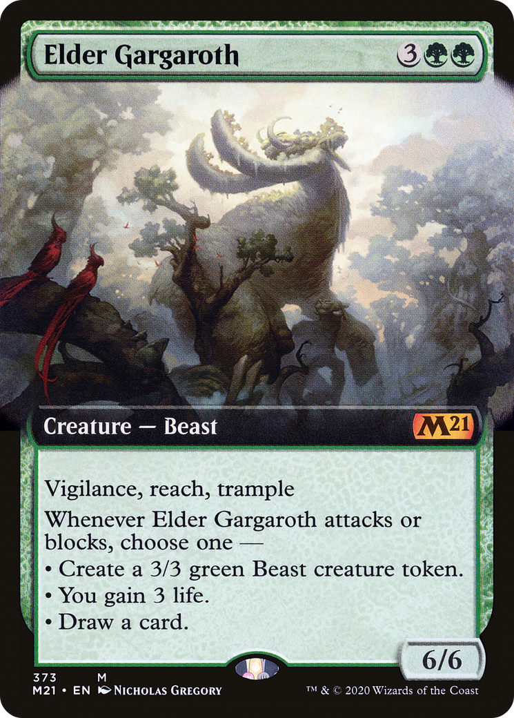 Elder Gargaroth (Extended Art) (M21-373) - Core Set 2021: (Extended Art) Foil