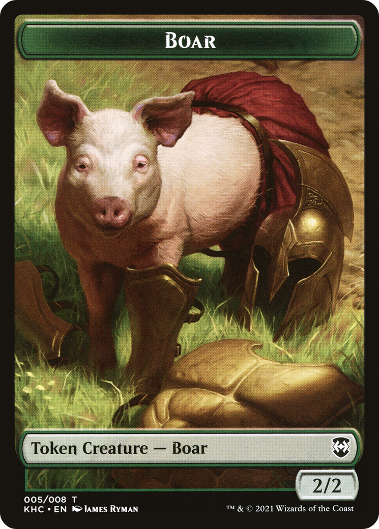 Boar (TKHC-005) - Kaldheim Commander Tokens