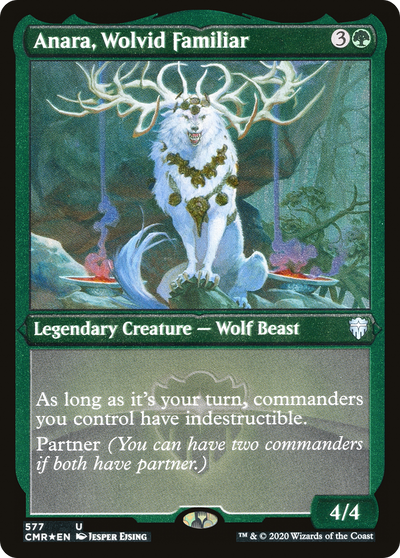 Anara, Wolvid Familiar (Foil Etched) (CMR-577) - Commander Legends Foil