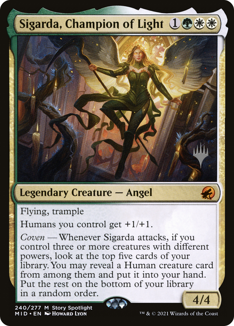 Sigarda, Champion of Light (PPMID-240) - Innistrad: Midnight Hunt Promos
