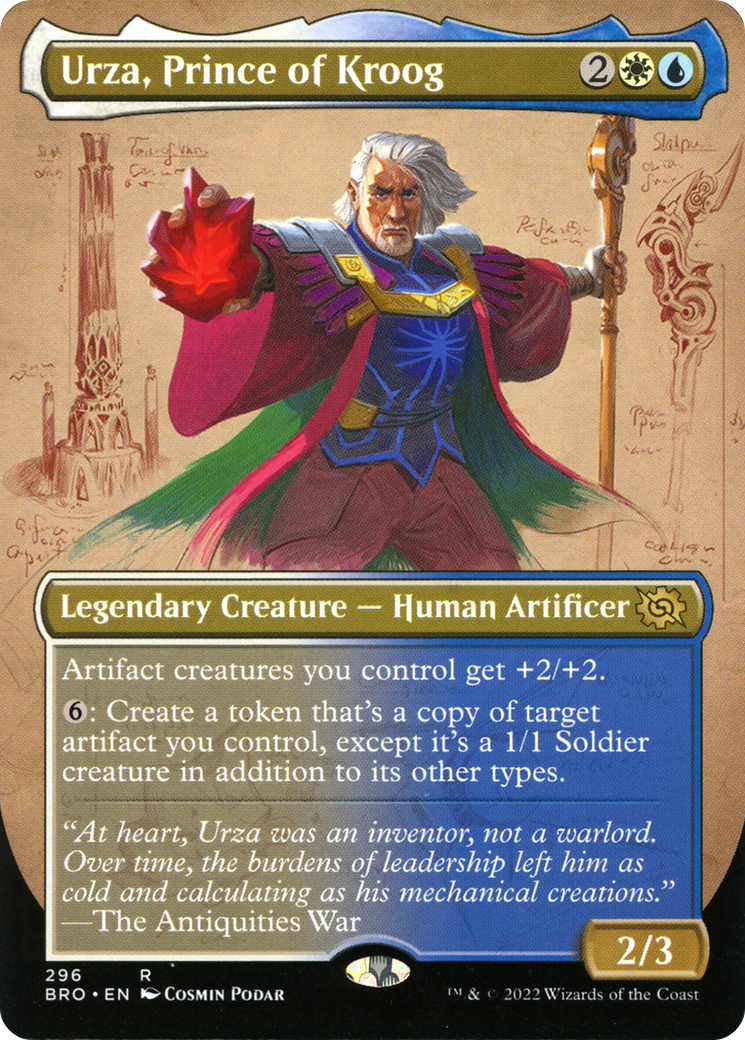 Urza, Prince of Kroog (Borderless) (BRO-296) - The Brothers' War (Borderless) Foil