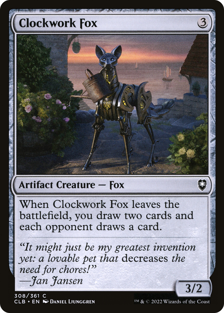 Clockwork Fox (CLB-308) - Commander Legends: Battle for Baldur's Gate Foil
