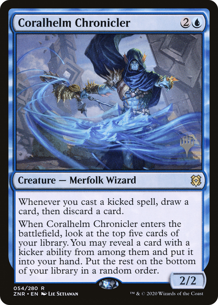 Coralhelm Chronicler (PPZNR-54P) - Zendikar Rising Promos Foil