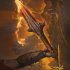 The Spear of Leonidas Art Card (Gold-Stamped Signature) (ASACR-004) - Assassin's Creed Art Series (Borderless)