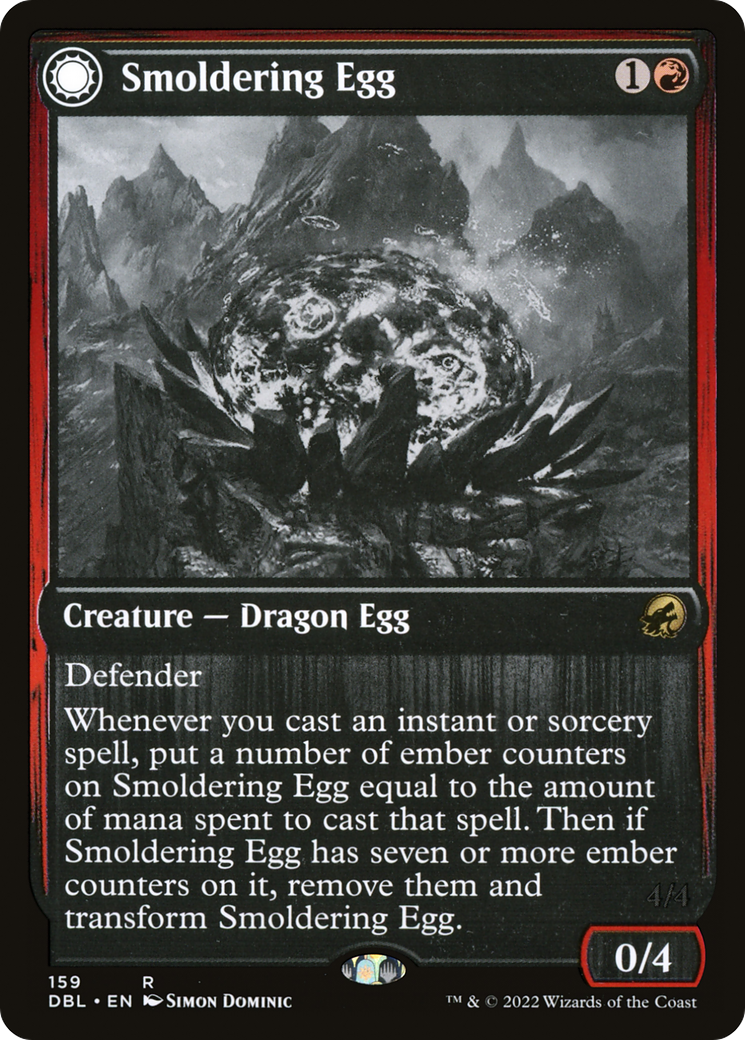 Smoldering Egg (DBL-159) - Innistrad: Double Feature: (Double Faced Transform) Foil