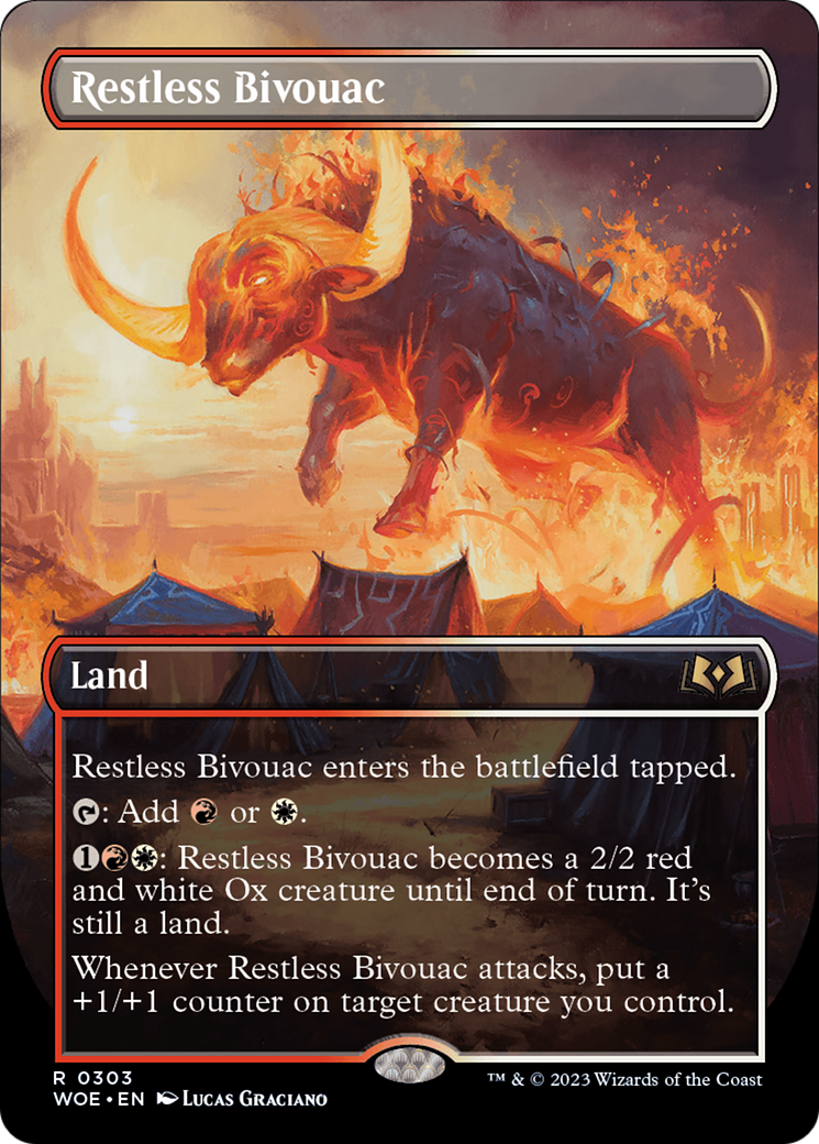 Restless Bivouac (Borderless) (WOE-303) - Wilds of Eldraine (Borderless)