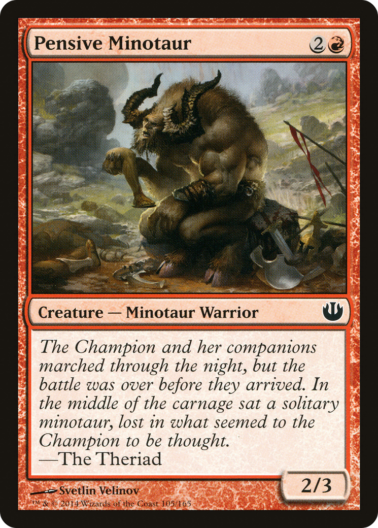 Pensive Minotaur (JOU-105) - Journey into Nyx Foil