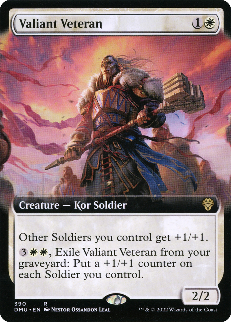 Valiant Veteran (Extended Art) (DMU-390) - Dominaria United: (Extended Art) Foil