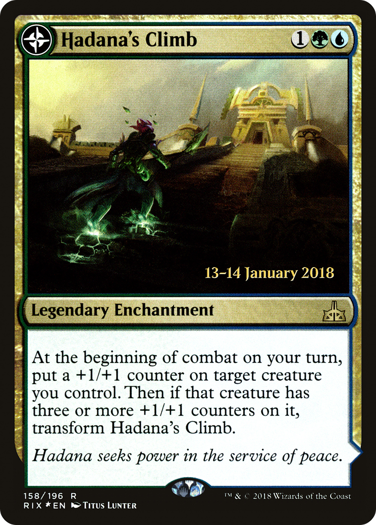Hadana's Climb (PRE-158) - Rivals of Ixalan Promos: (compasslanddfc) Foil