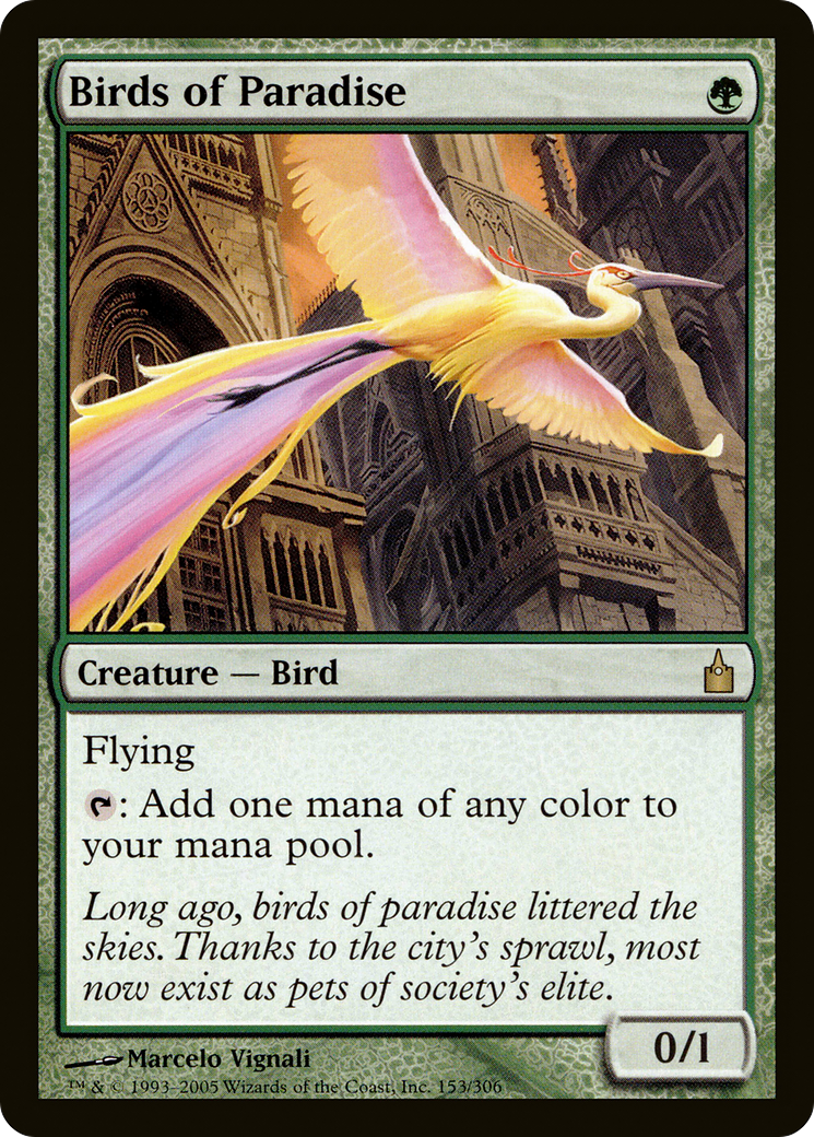 Birds of Paradise (RAV-153) - Ravnica: City of Guilds Foil