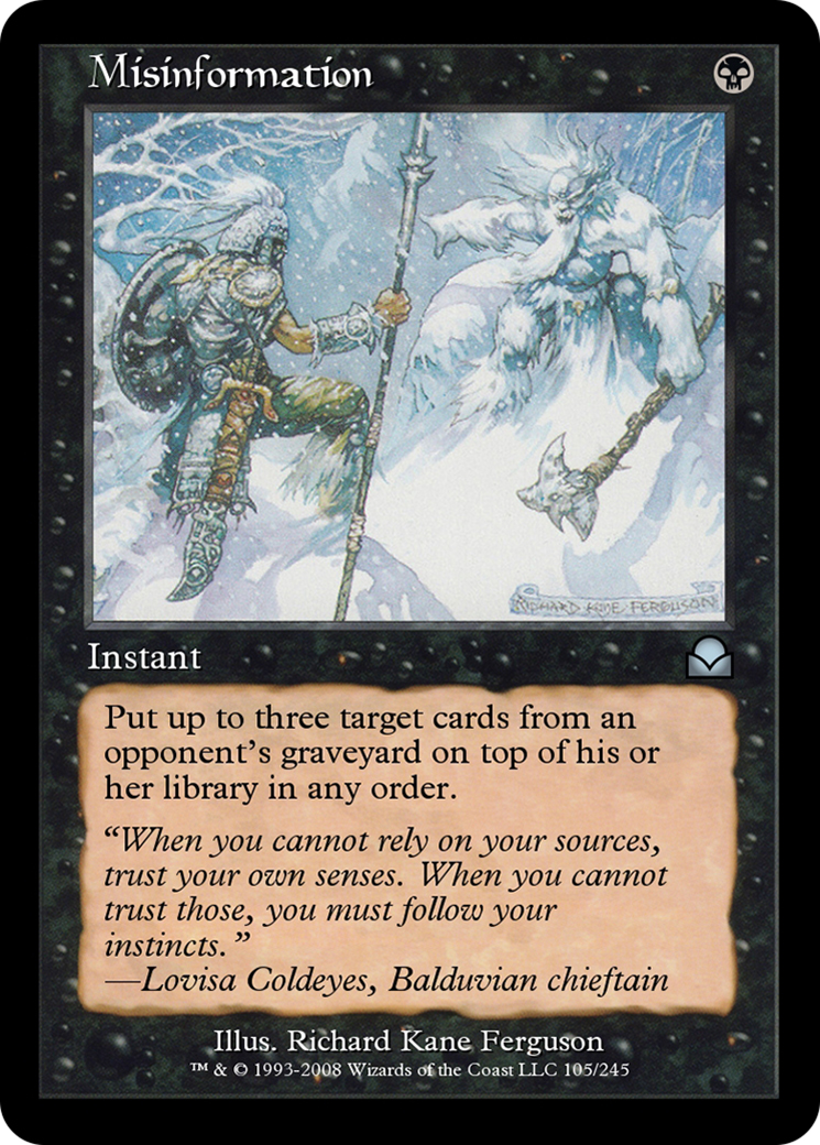 Misinformation (ME2-105) - Masters Edition II Foil