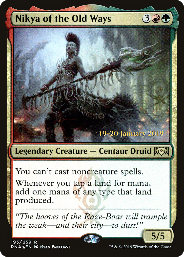 Nikya of the Old Ways (PRE-193) - Ravnica Allegiance Promos Foil