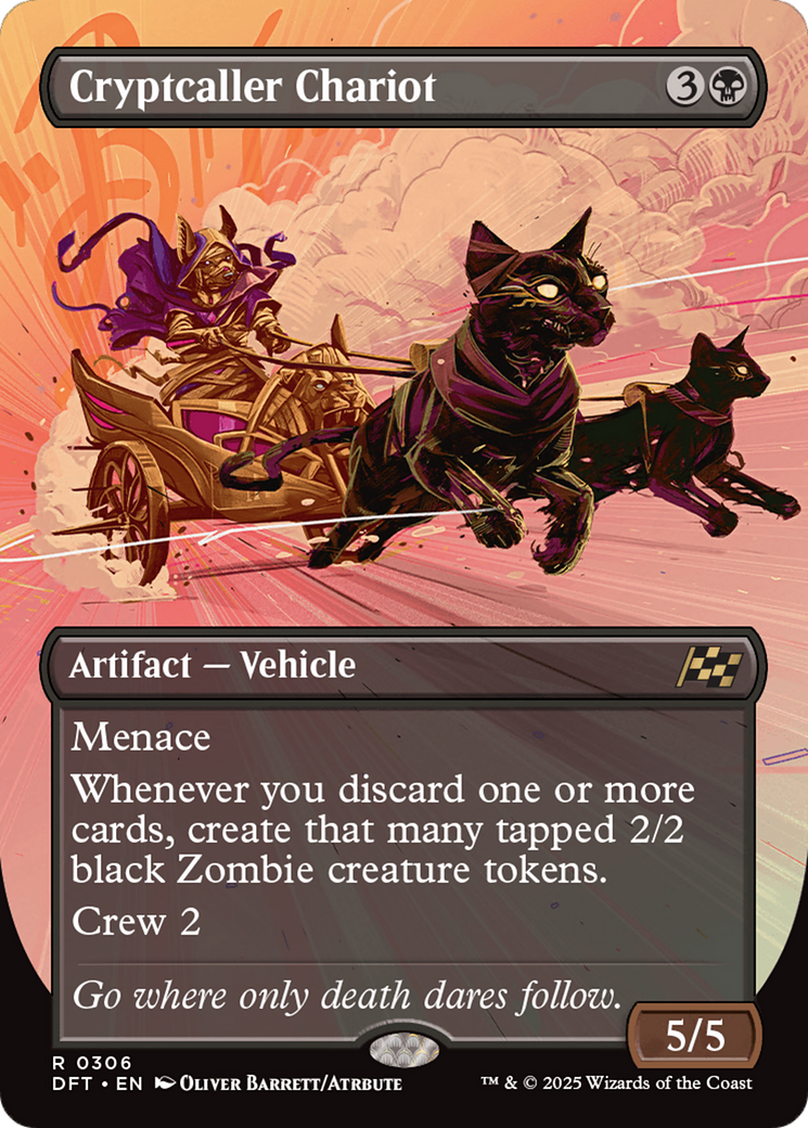 Cryptcaller Chariot (Borderless) (DFT-306) - Aetherdrift (Borderless) Foil