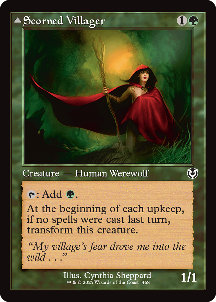 Scorned Villager // Moonscarred Werewolf (Retro Frame) [Innistrad Remastered]