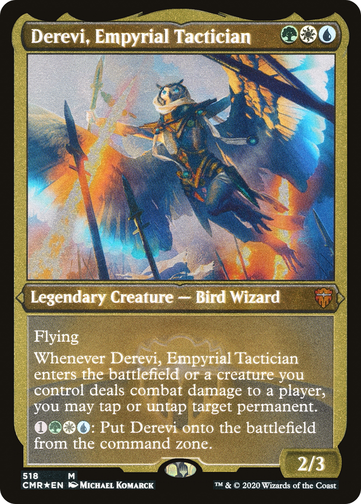 Derevi, Empyrial Tactician (Foil Etched) (CMR-518) - Commander Legends Etched Foil