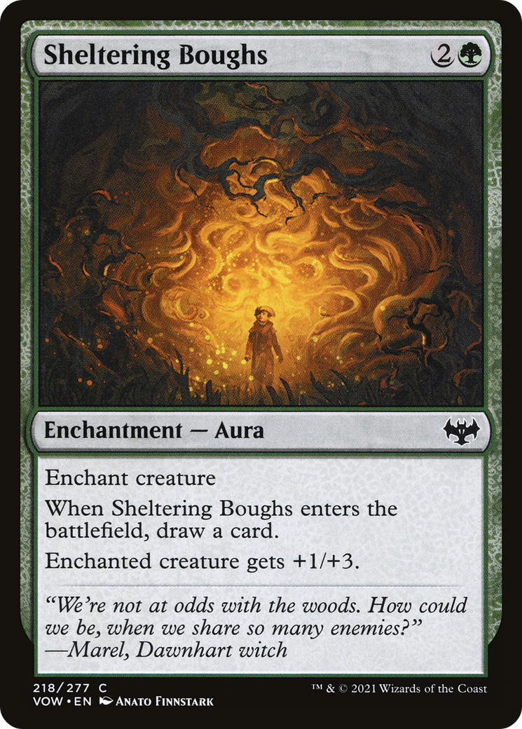 Sheltering Boughs (VOW-218) - Innistrad: Crimson Vow Foil