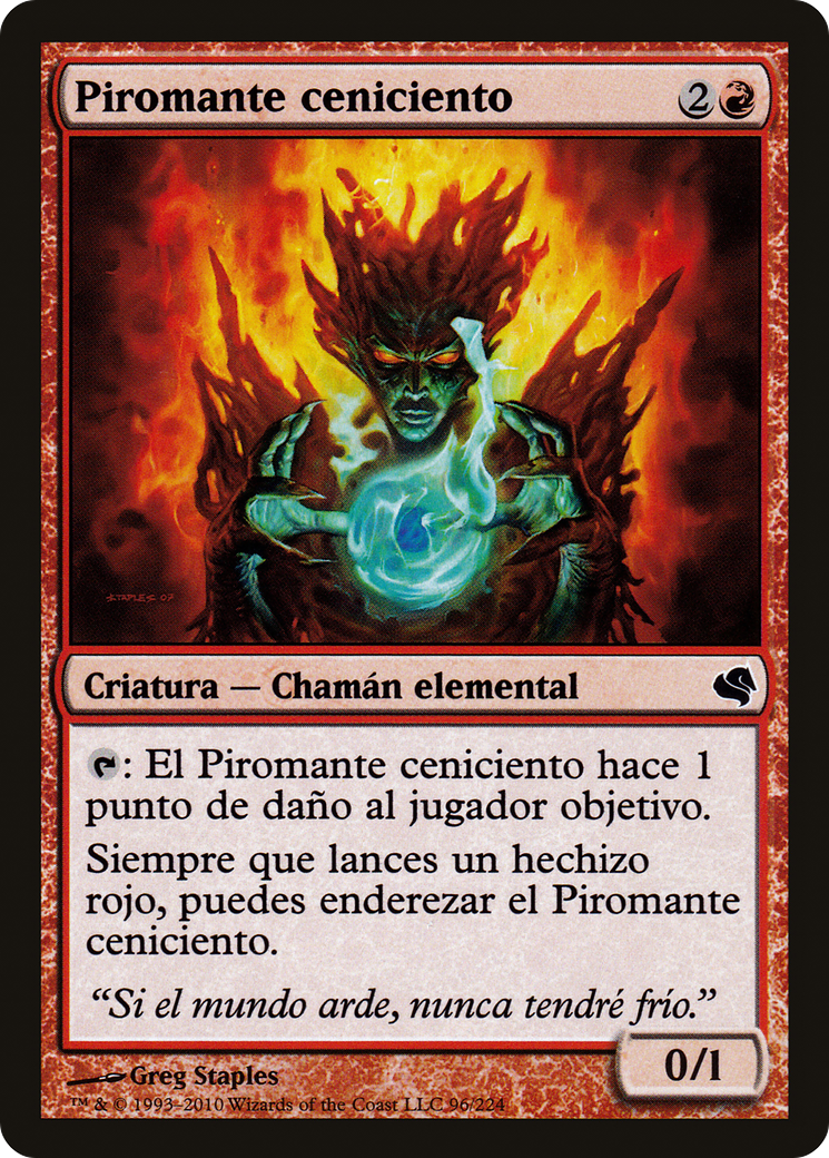 Cinder Pyromancer (Spanish) - "Piromante ceniciento" (PS11-096) - Salvat 2011