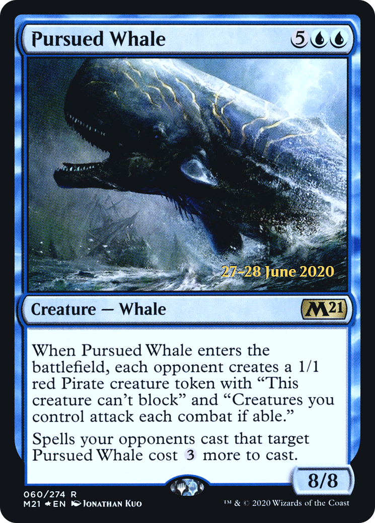 Pursued Whale (PRE-060) - Core Set 2021 Promos Foil