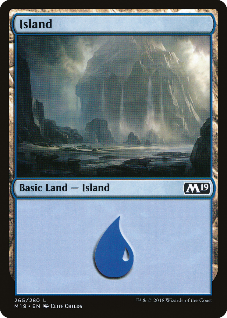 Island (265) (M19-265) - Core Set 2019 Foil