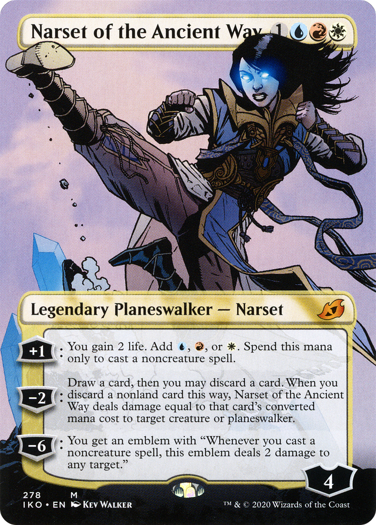 Narset of the Ancient Way (Borderless) (IKO-278) - Ikoria: Lair of Behemoths (Borderless) Foil