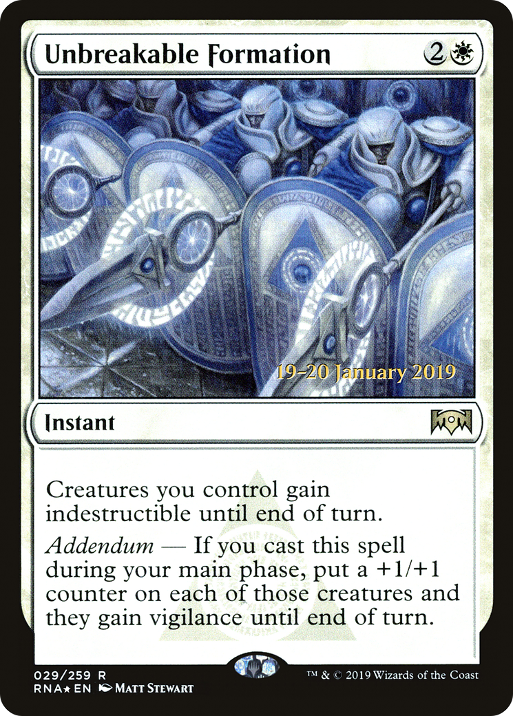 Unbreakable Formation (PRE-029) - Ravnica Allegiance Promos Foil