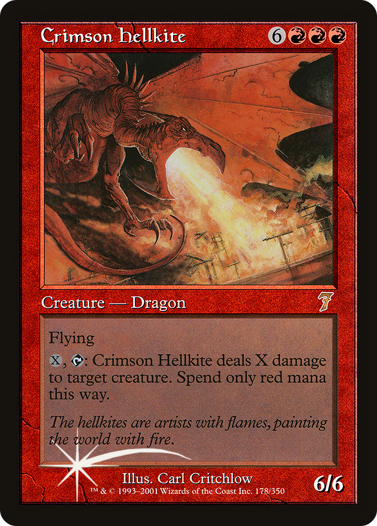 Crimson Hellkite (7ED-178) - 7th Edition Foil