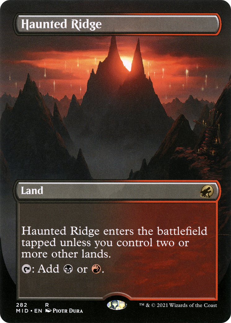 Haunted Ridge (Borderless) (MID-282) - Innistrad: Midnight Hunt (Borderless) Foil