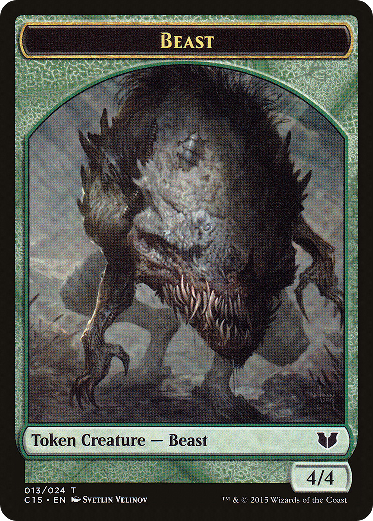 Beast // Snake (017) Double-Sided Token (C15-13 // 17) - Commander 2015 Tokens