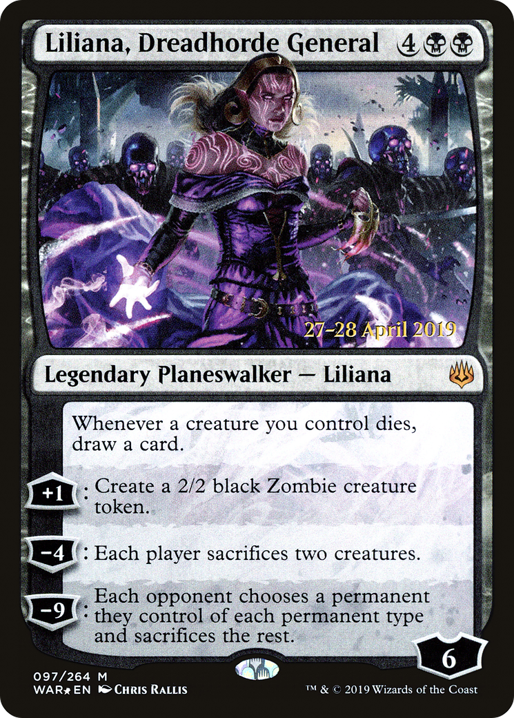 Liliana, Dreadhorde General (PRE-097) - War of the Spark Promos Foil